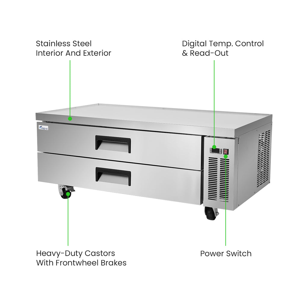 FED-X Chef Base Refrigeratied Drawer Bench 360L - XCB-60
