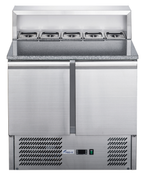 FED-X Two Door Salad Prep Fridge with Marble Top - XGNS900E