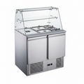 FED-X Two Door Salad Prep Fridge with Glass Top - XS900GC