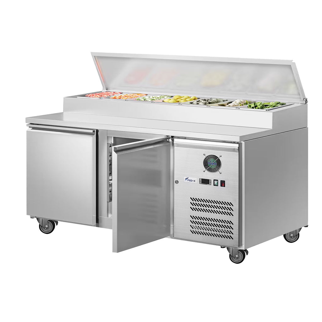FED-X S/S Two Door Sandwich Counter - XSS7C13S2V