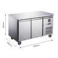 FED-X S/S Two Door Bench Fridge - XUB6C13S2V