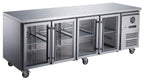 FED-X Four Glass Door Bench Fridge  - XUB7C22G4V