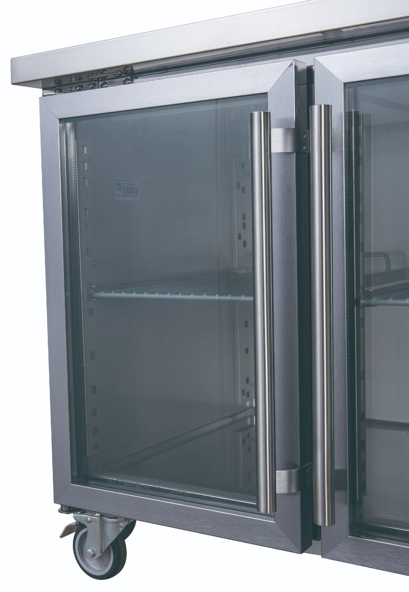 FED-X Four Glass Door Bench Fridge  - XUB7C22G4V