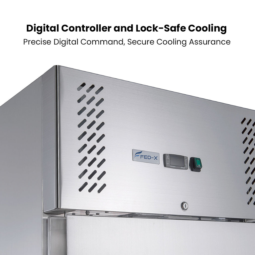 FED-X S/S Single Full Door Upright Fridge - XURC400SFV
