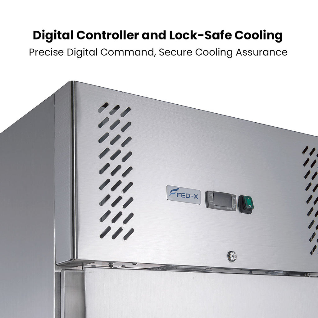 FED-X S/S Single Full Door Upright Freezer - XURF600SFV