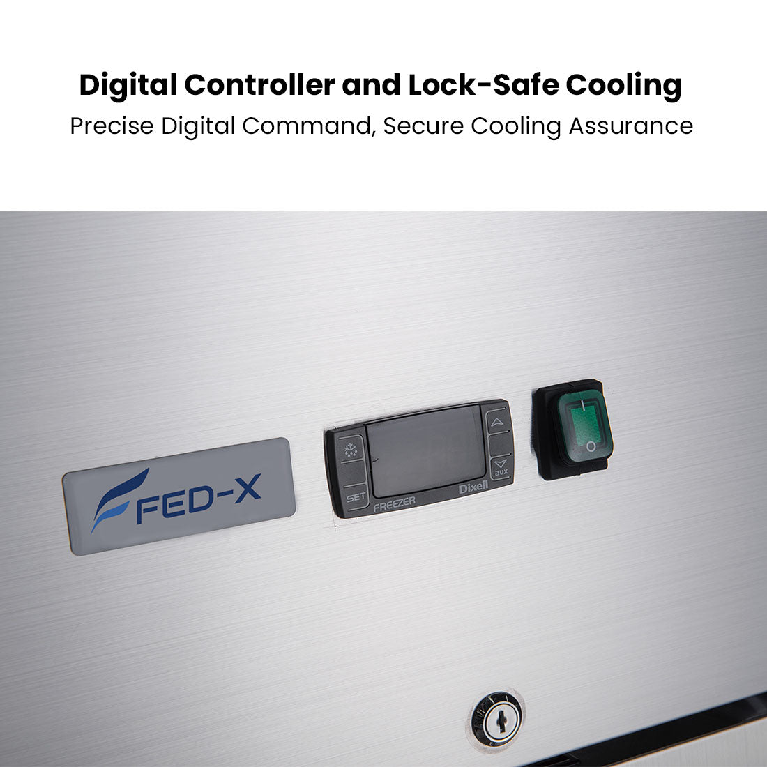 FED-X S/S Two Full Glass Door Upright Fridge - XURC1200G2V