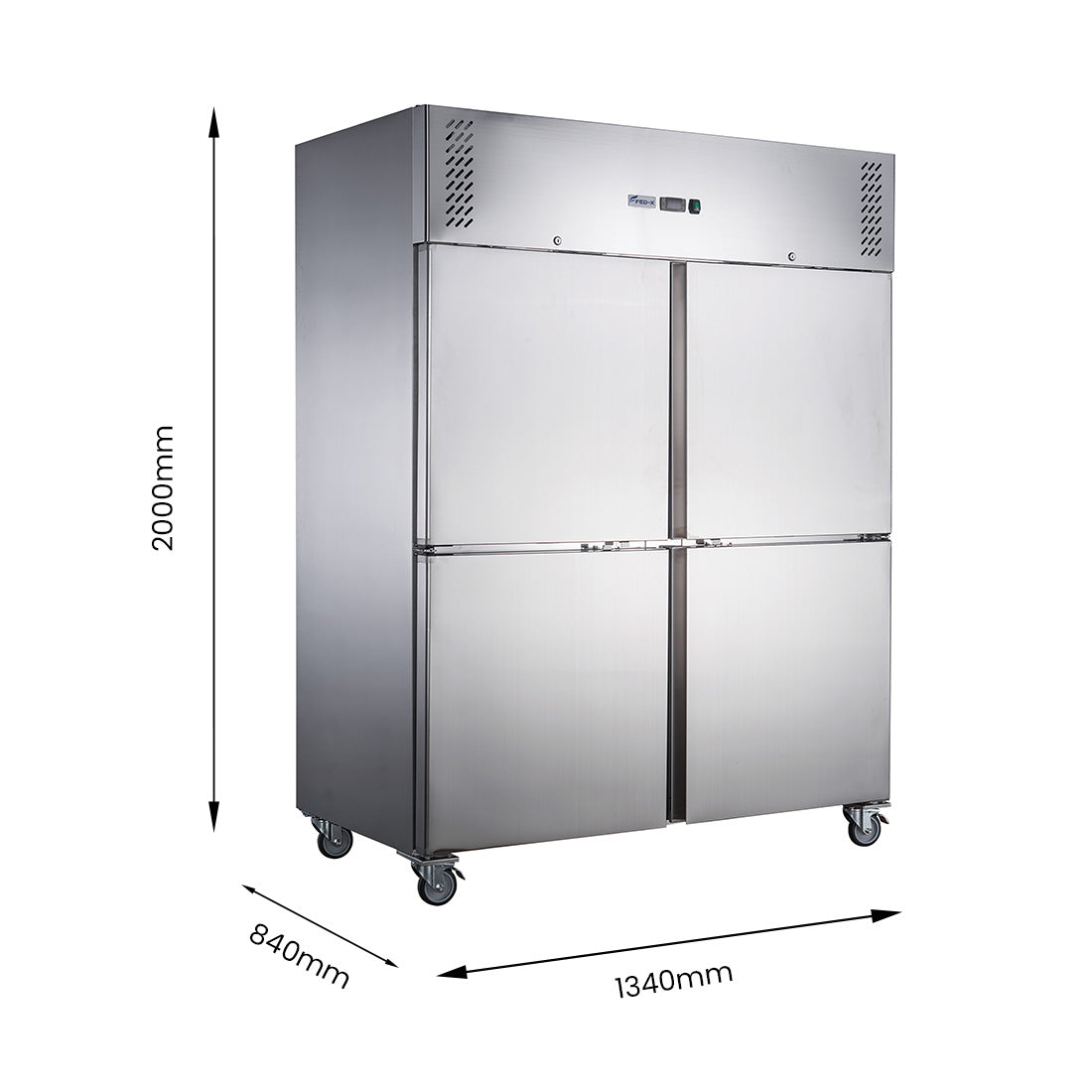 FED-X S/S Split Four-Door Upright Fridge - XURC1200S2V