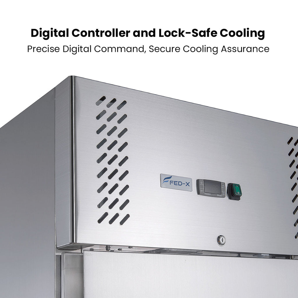 FED-X S/S Split Four-Door Upright Fridge - XURC1200S2V