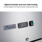 FED-X S/S Two Full Glass Door Upright Fridge - XURC1410G2V