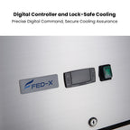 FED-X S/S Full Glass Door Upright Fridge - XURC600G1V